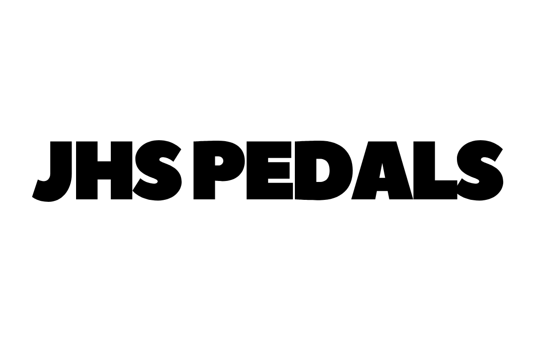 Bold black JHS Pedals logo text centered on a clean white background.