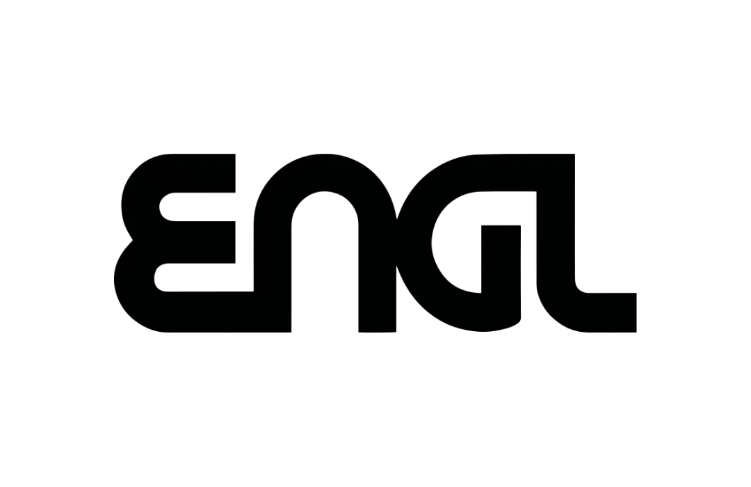Bold black ENGL logo featuring stylized, interconnected lettering on a clean white background.