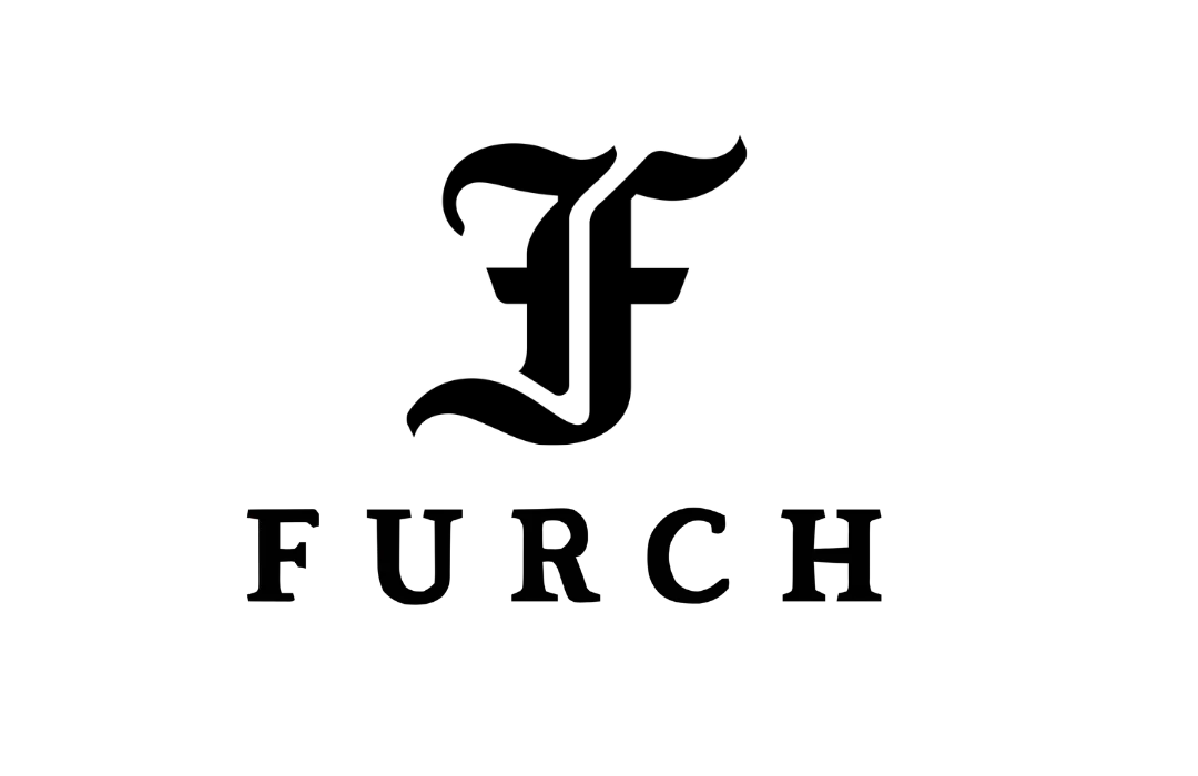 Black Furch Guitars logo featuring an ornate, gothic-style letter F above the brand name in a bold serif font.
