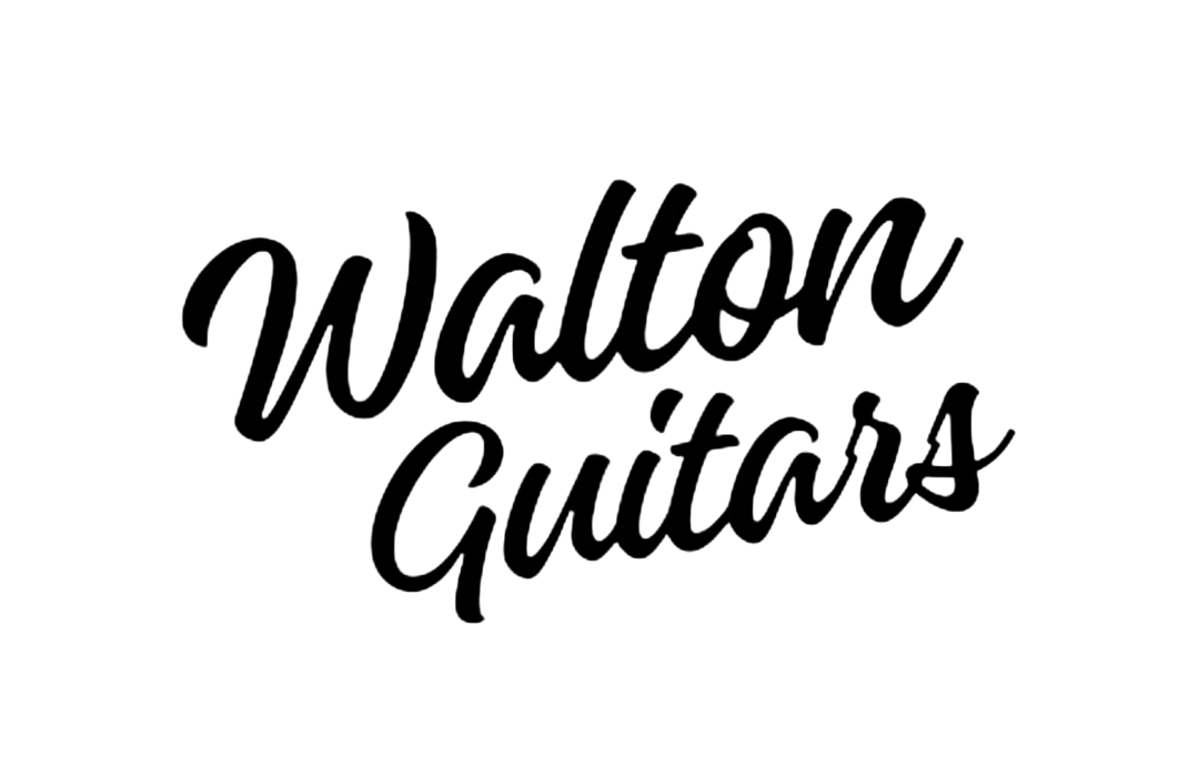 Walton Guitars logo featuring elegant black cursive lettering on a clean white background.