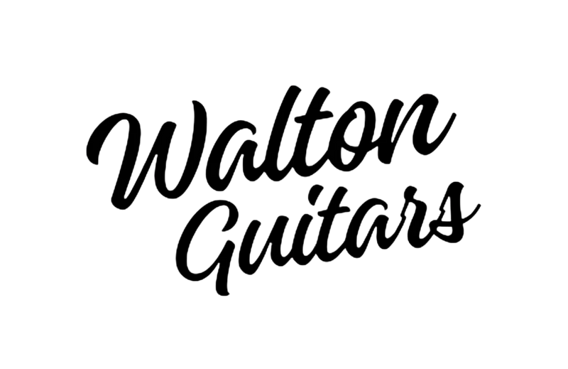 Walton Guitars logo featuring elegant black cursive lettering on a clean white background.