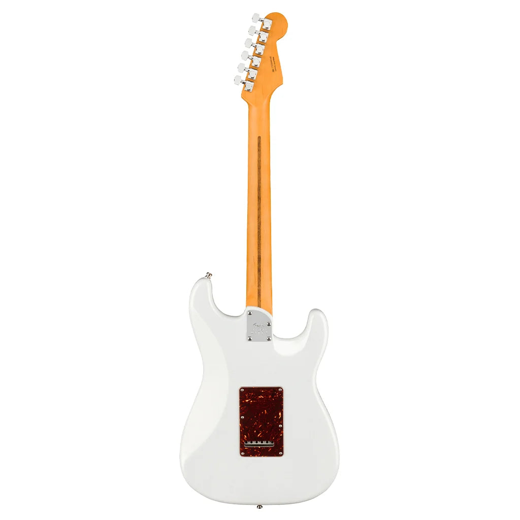 Fender American Ultra Stratocaster Left Hand Electric Guitar - Arctic Pearl w/ Deluxe Hard Case
