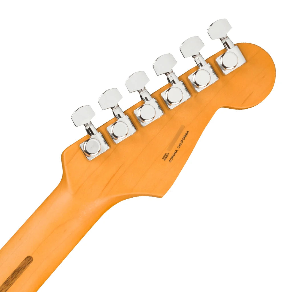 Fender American Ultra Stratocaster Left Hand Electric Guitar - Arctic Pearl w/ Deluxe Hard Case