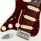 Fender American Ultra Stratocaster Left Hand Electric Guitar - Arctic Pearl w/ Deluxe Hard Case