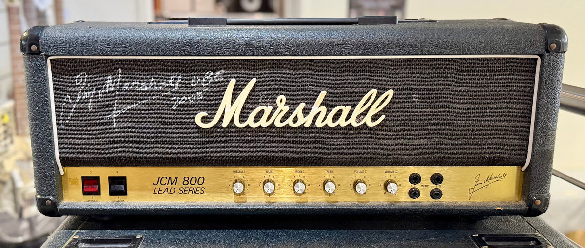 1989 Marshall JCM800 1959 MKII Super Lead Valve Head...Signed by Jim Marshall ( Pre Owned)-Marshall-Infinite Music