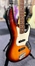 1992 Fender American Standard "Longhorn" Jazz Bass - 3 Tone Burst W/- Hard Case ( Pre Owned )-Fender-Infinite Music