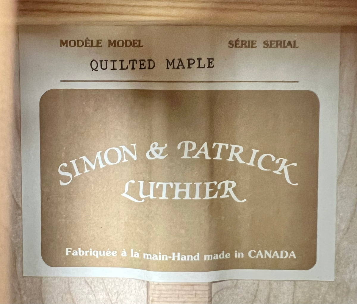 1995 Simon & Patrick ASP27Q G1 Acoustic Guitar -Spruce Top/Quilt Maple B&S w/- Hard Case (Pre Owned...Made in Canada)-Simon & Patrick-Infinite Music