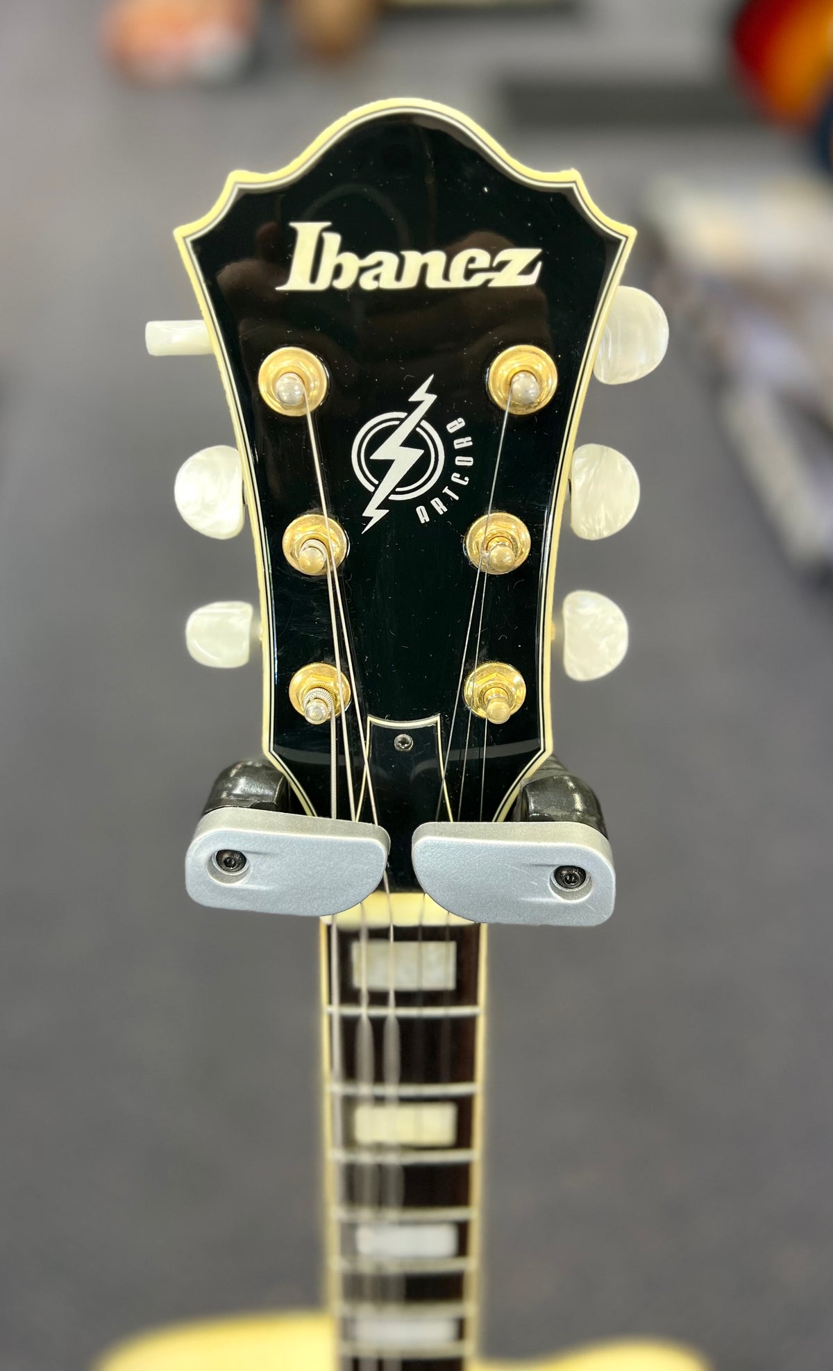2009 Ibanez Artcore AF75TDG-IV-12-01-TV Jones Pickups -Ivory W/- Hardcase ( Pre Owned)-Ibanez-Infinite Music