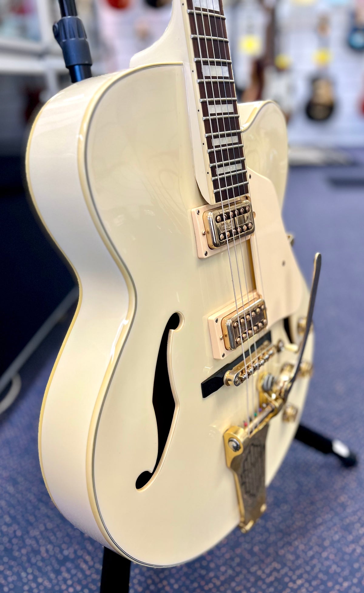 2009 Ibanez Artcore AF75TDG-IV-12-01-TV Jones Pickups -Ivory W/- Hardcase ( Pre Owned)-Ibanez-Infinite Music