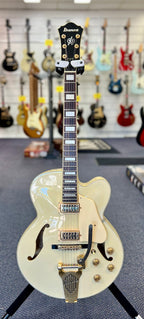 2009 Ibanez Artcore AF75TDG-IV-12-01-TV Jones Pickups -Ivory W/- Hardcase ( Pre Owned)-Ibanez-Infinite Music