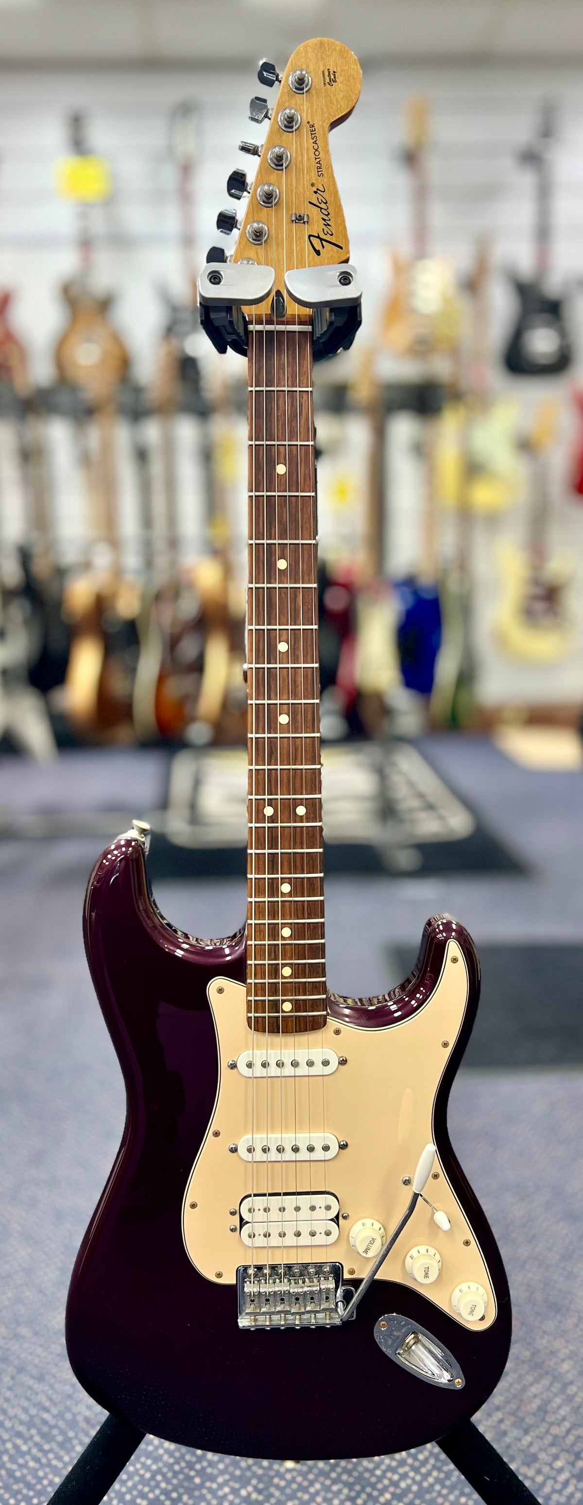 2011 Fender Standard Stratocaster HSS - Midnight Wine ( Pre Owned ... Made In Mexico )-Fender-Infinite Music