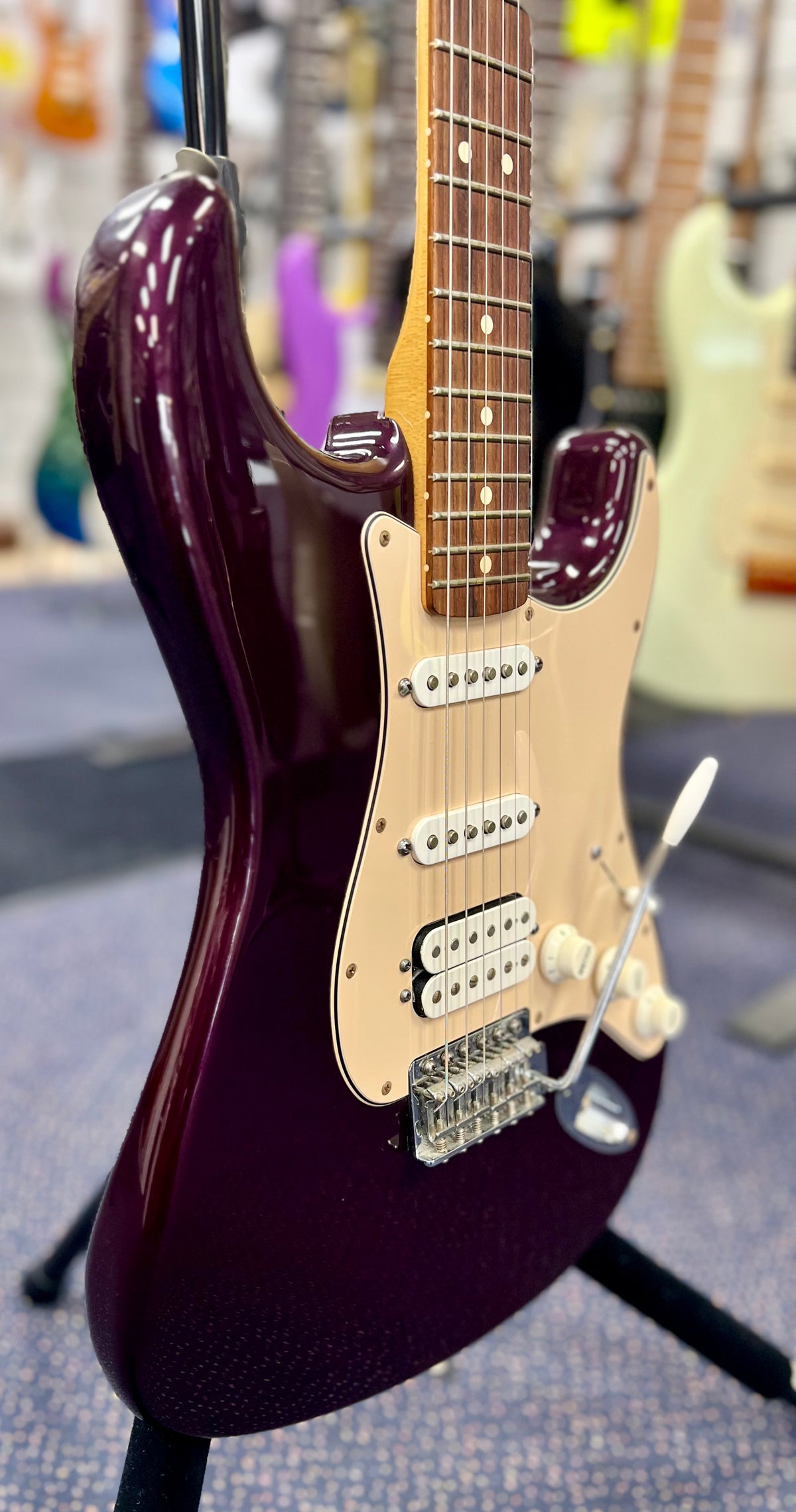 2011 Fender Standard Stratocaster HSS - Midnight Wine ( Pre Owned ... Made In Mexico )-Fender-Infinite Music