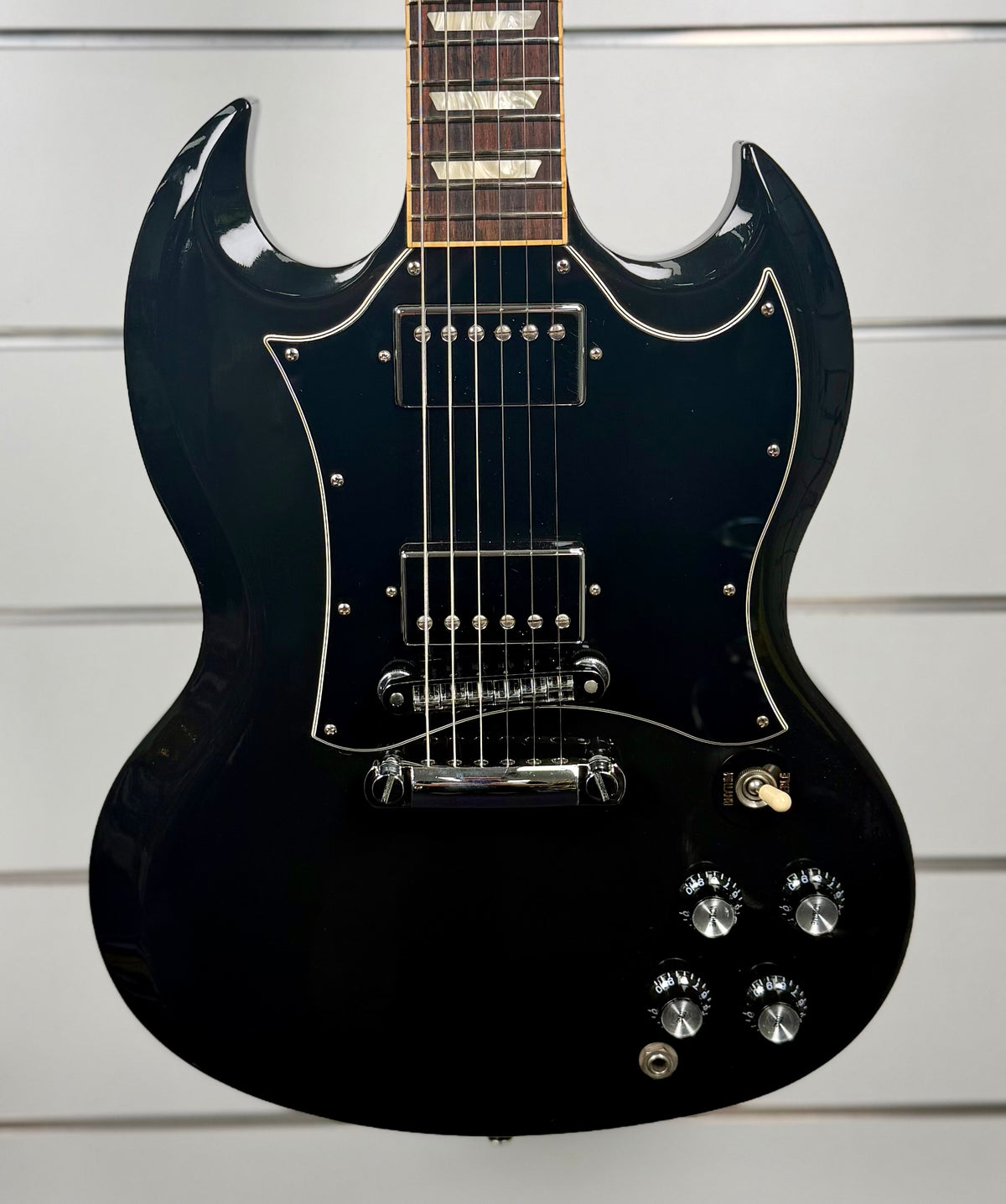 2012 Gibson SG Standard - Ebony W/- Hard Case (Pre Owned)-Gibson-Infinite Music