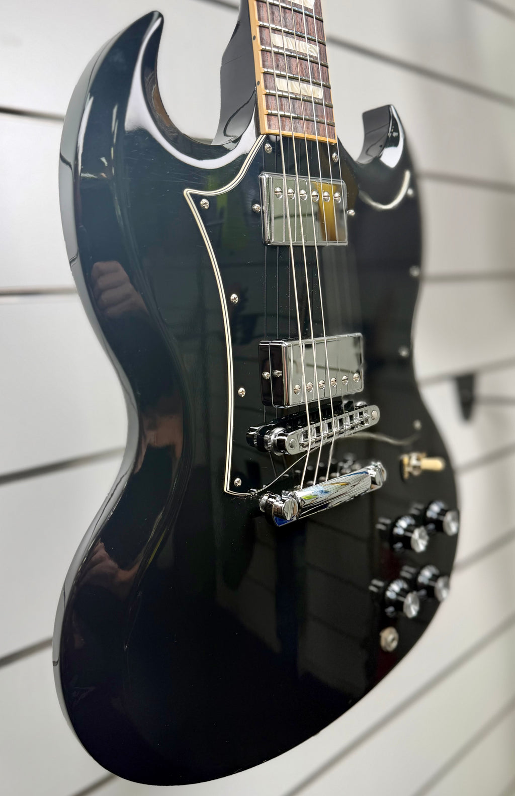 2012 Gibson SG Standard - Ebony W/- Hard Case (Pre Owned)-Gibson-Infinite Music
