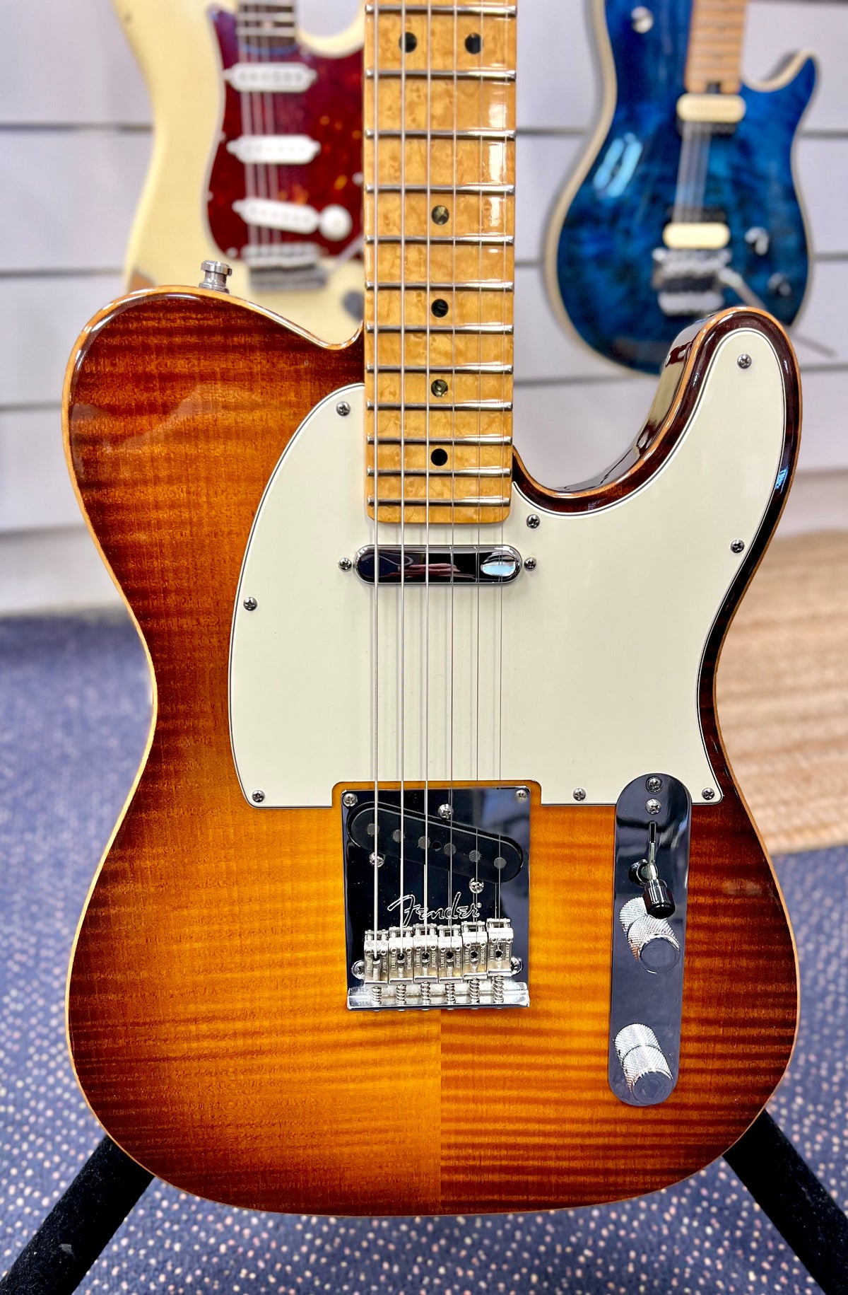 2012 USA Fender Select Telecaster - Flame Maple Violin Burst, Birdseye Maple Neck w/ Hard case (Pre Owned)-Fender-Infinite Music