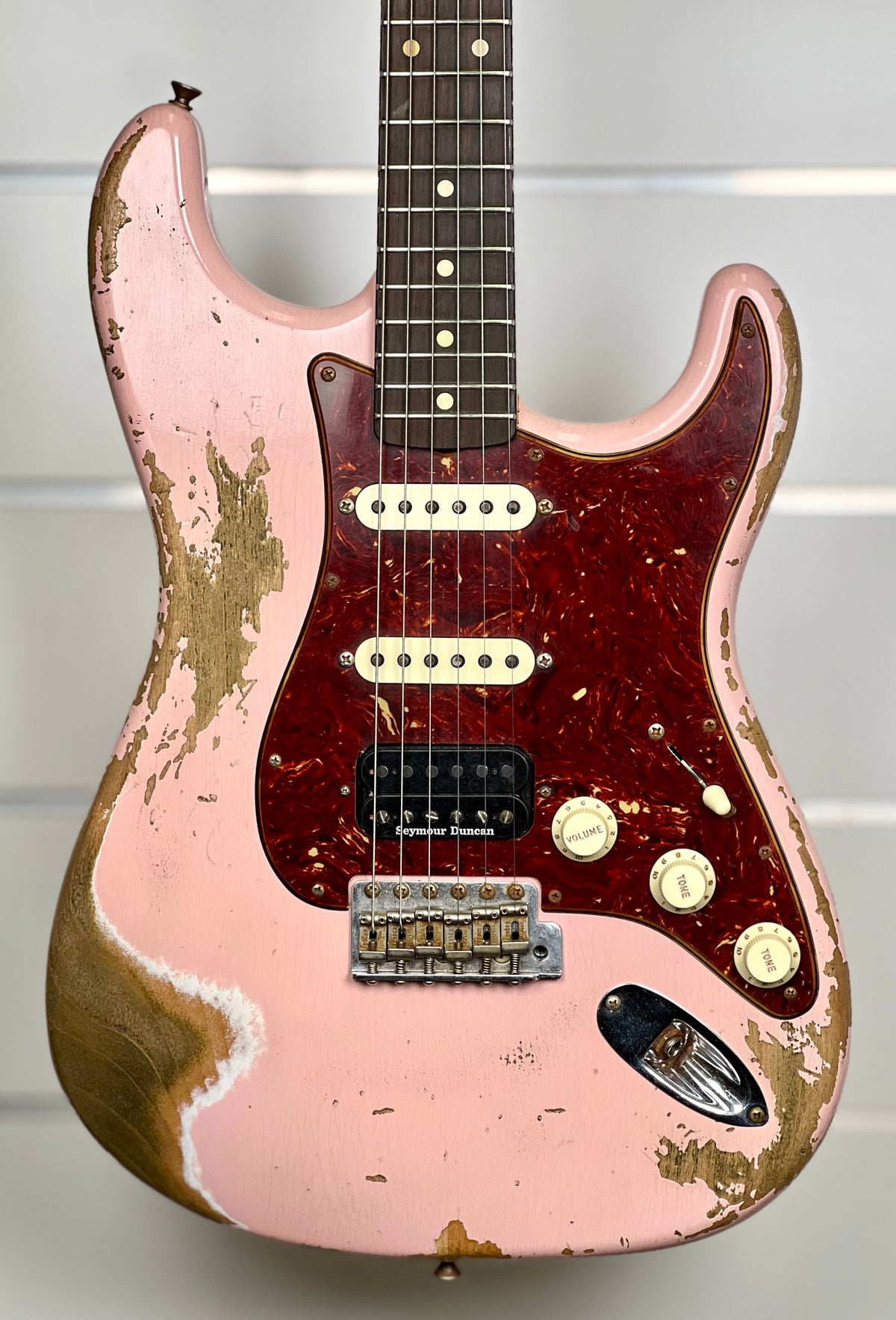 2021 Fender Custom Shop LTD Series 62 Heavy Relic Stratocaster HSS - Shell Pink ( Pre Owned)-Fender-Infinite Music