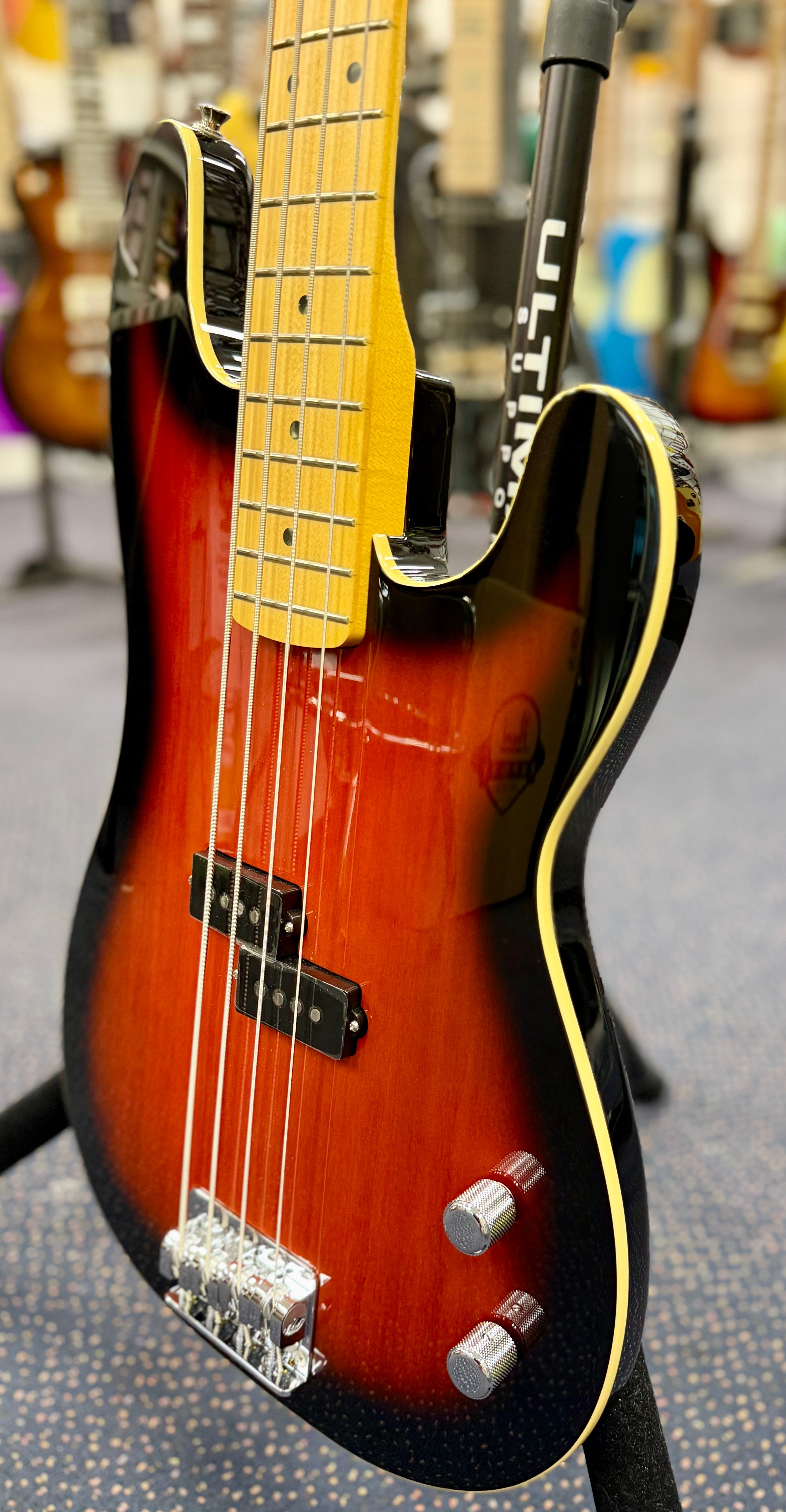 2023 Fender Aerodyne Special Precision Bass - Hot Rod Burst - W/- Bag and Box (Pre Owned)-Fender-Infinite Music
