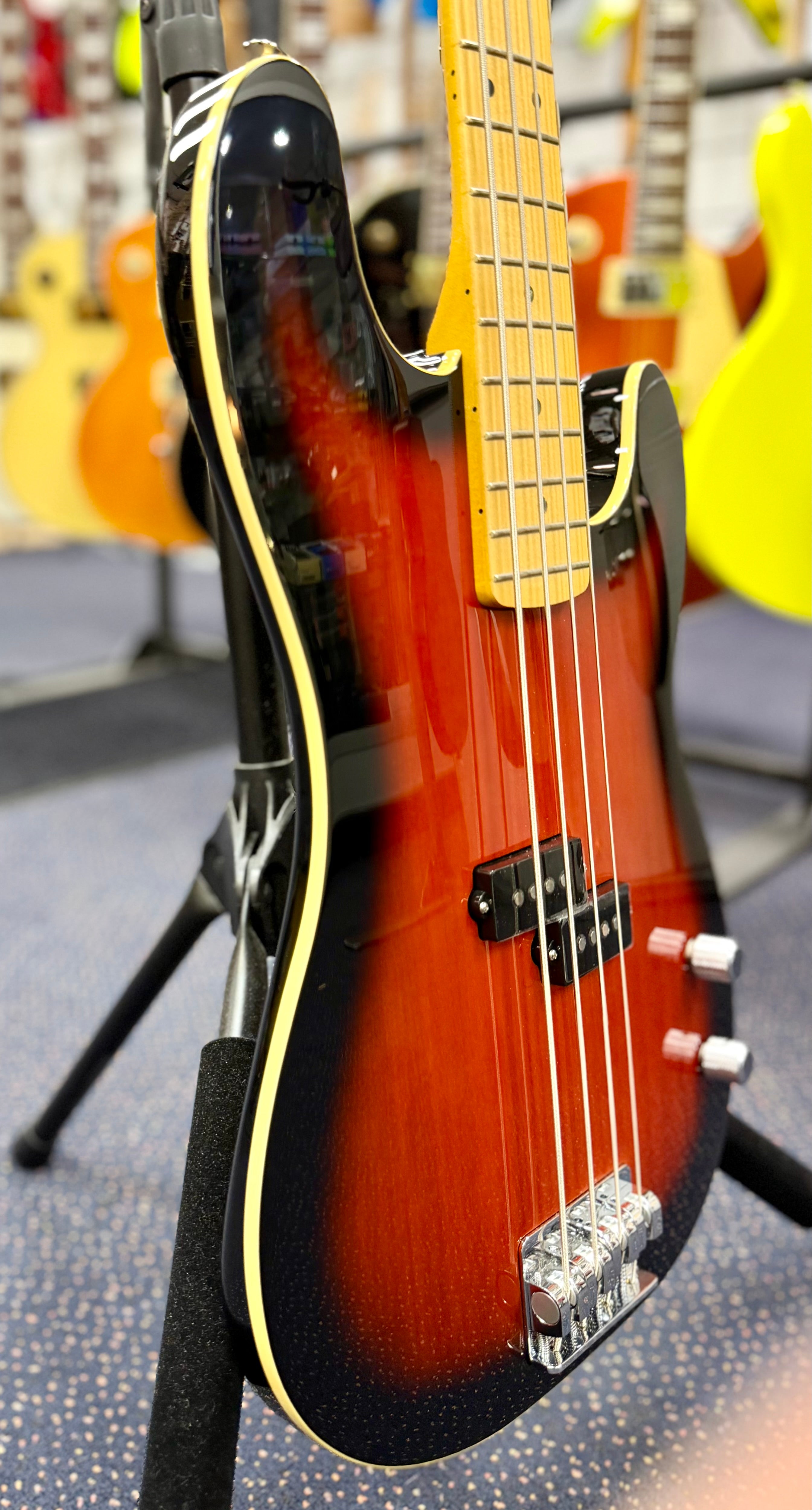 2023 Fender Aerodyne Special Precision Bass - Hot Rod Burst - W/- Bag and Box (Pre Owned)-Fender-Infinite Music