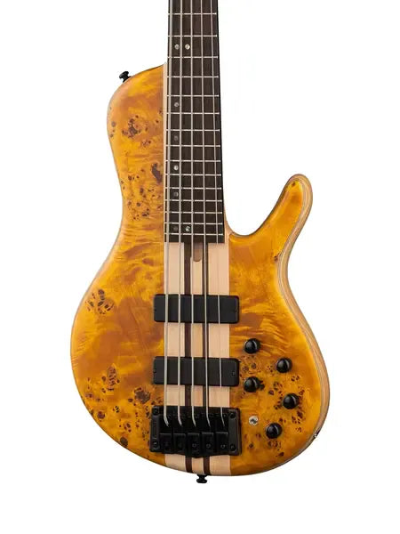 Cort A5 Plus SC Artisan Series 5 String Bass Guitar - Amber Open Pore