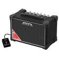 Aroma 15W Black Electric Guitar Amplifier with Footswitch and Drum Machine [TM-15S]-Aroma-Infinite Music