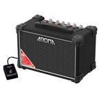 Aroma 15W Black Electric Guitar Amplifier with Footswitch and Drum Machine [TM-15S]-Aroma-Infinite Music