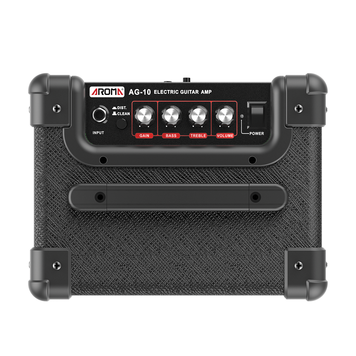 Aroma AG10BK 10W Black Electric Guitar Portable Amplifier ( Power or Battery Powered)-Aroma-Infinite Music