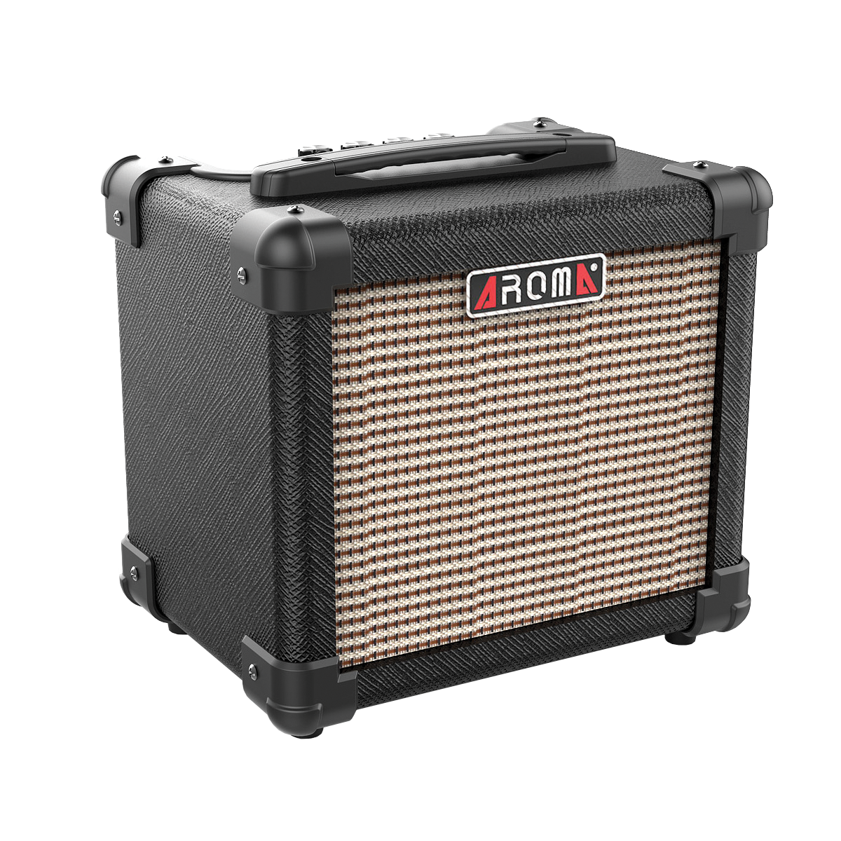 Aroma AG10BK 10W Black Electric Guitar Portable Amplifier ( Power or Battery Powered)-Aroma-Infinite Music