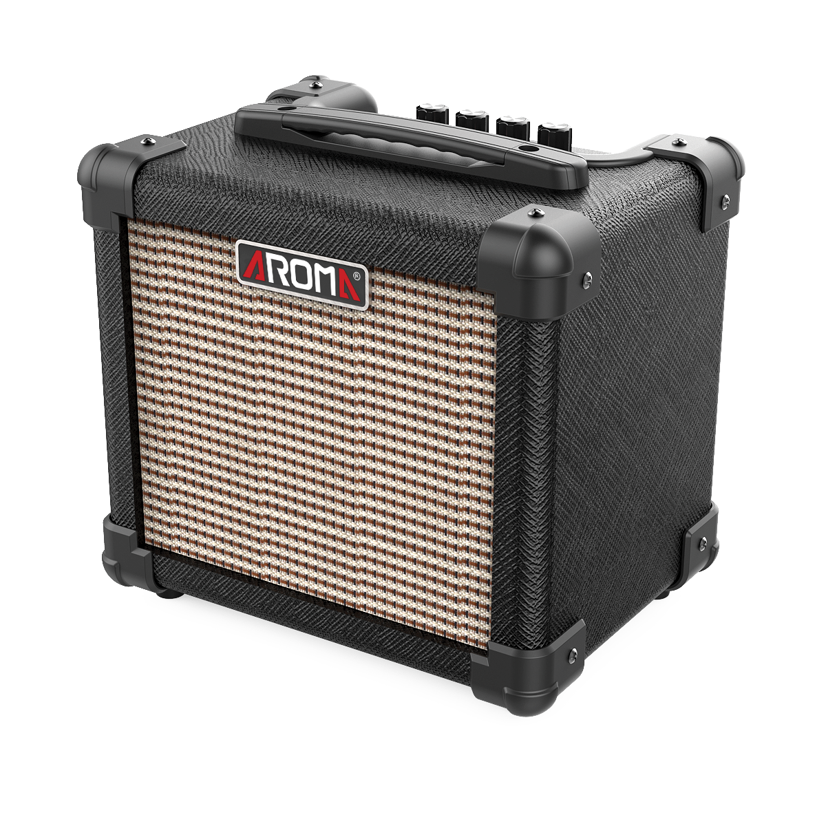 Aroma AG10BK 10W Black Electric Guitar Portable Amplifier ( Power or Battery Powered)-Aroma-Infinite Music