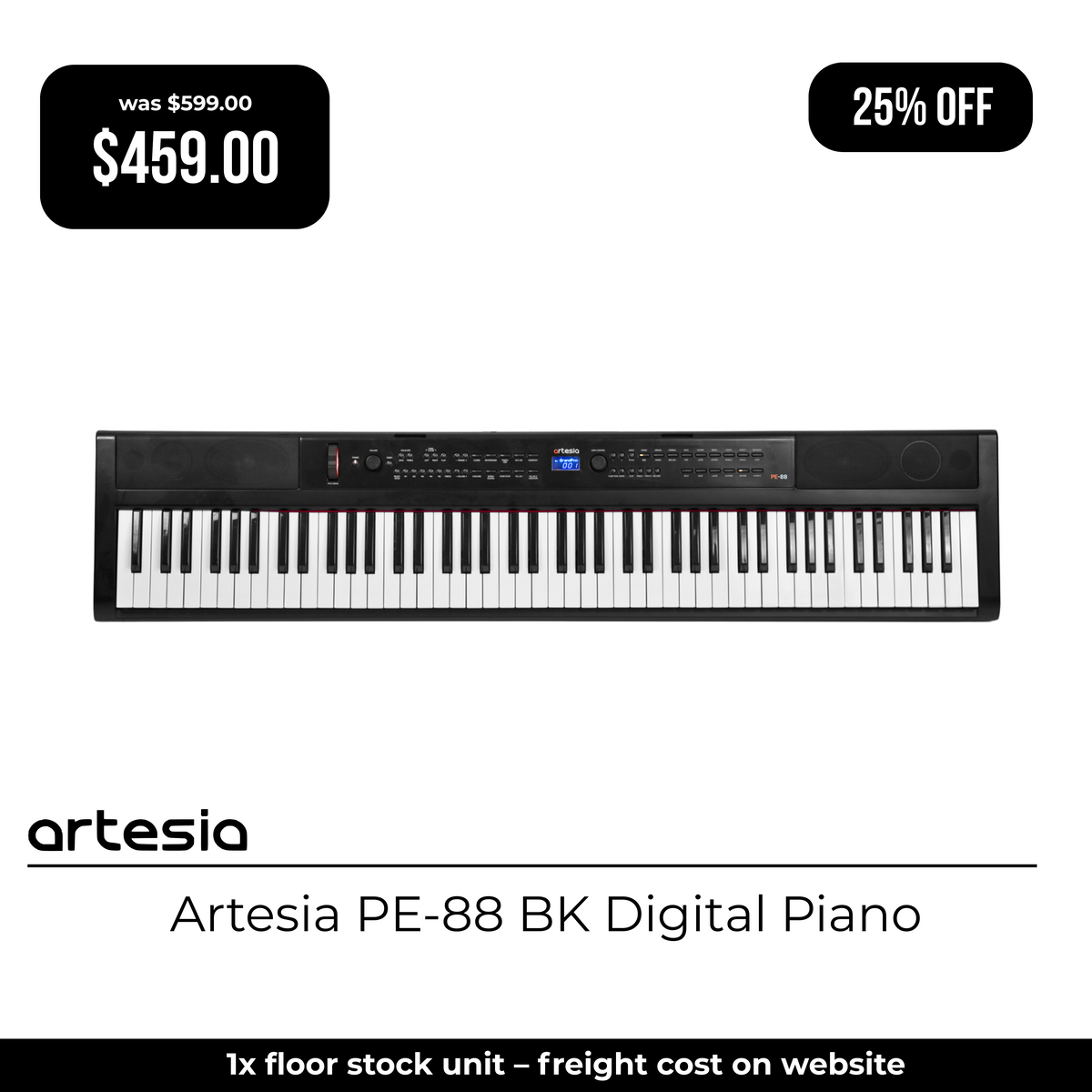 Artesia PE-88 BK Digital Piano-Artesia-Infinite Music