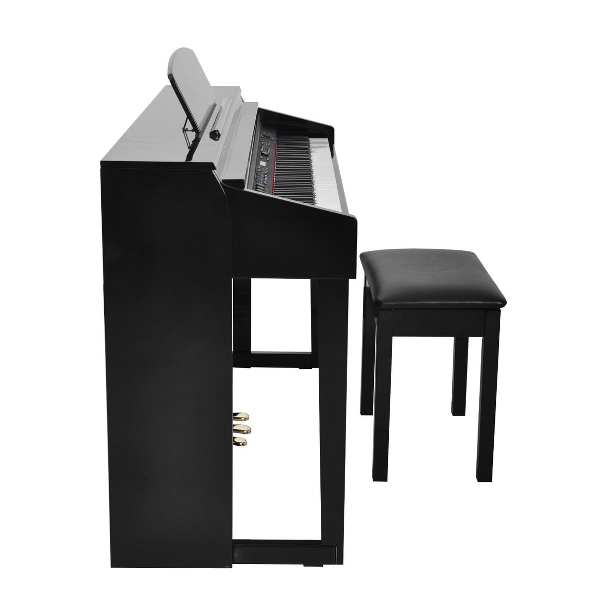 Artesia Pro DP-150e Digital Upright Piano with Bench - Polished Black-Artesia-Infinite Music