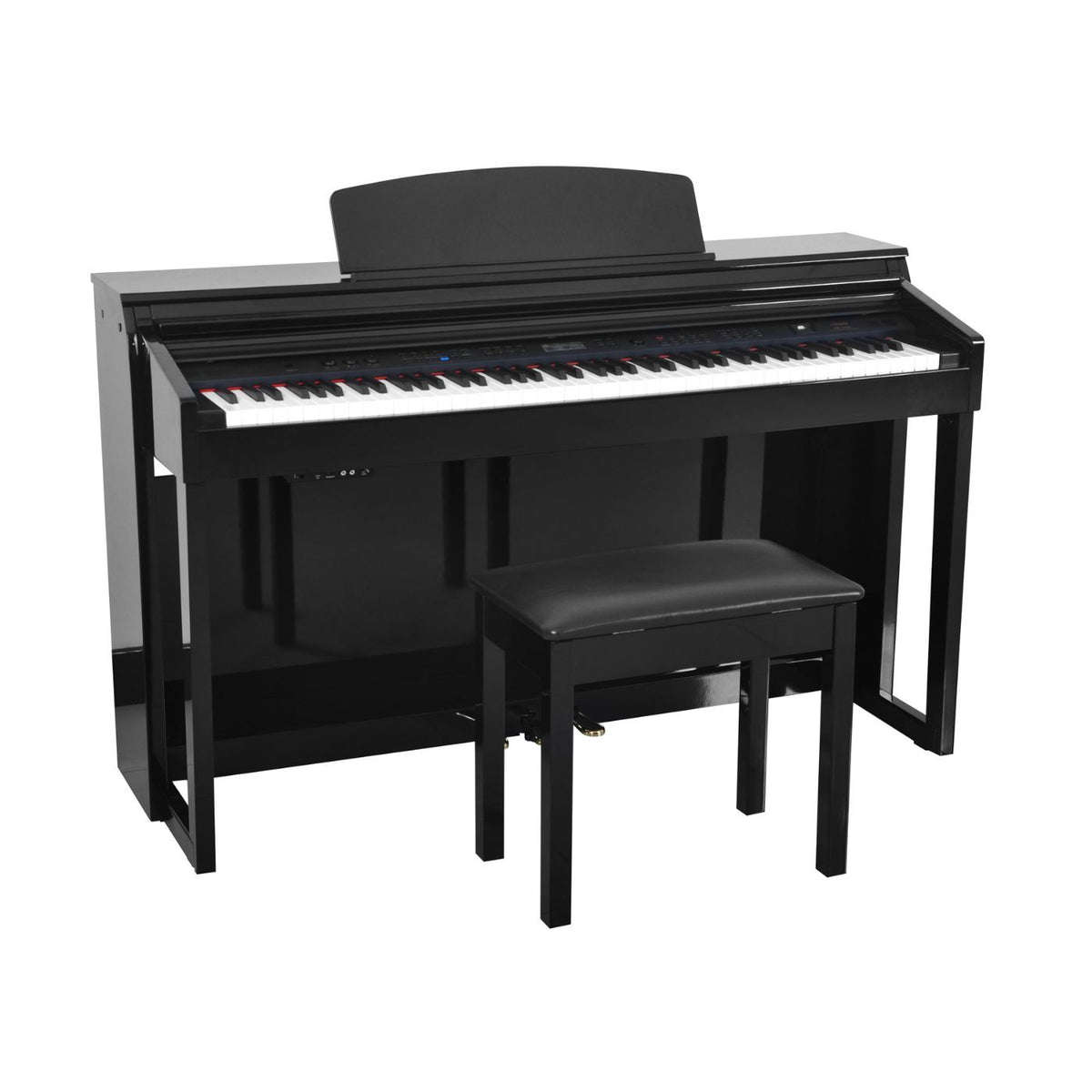 Artesia Pro DP-150e Digital Upright Piano with Bench - Polished Black-Artesia-Infinite Music
