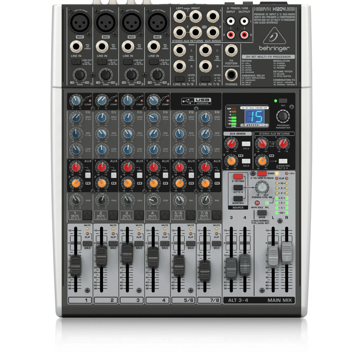 Behringer Xenyx X1204USB 12-Input Mixer-Behringer-Infinite Music