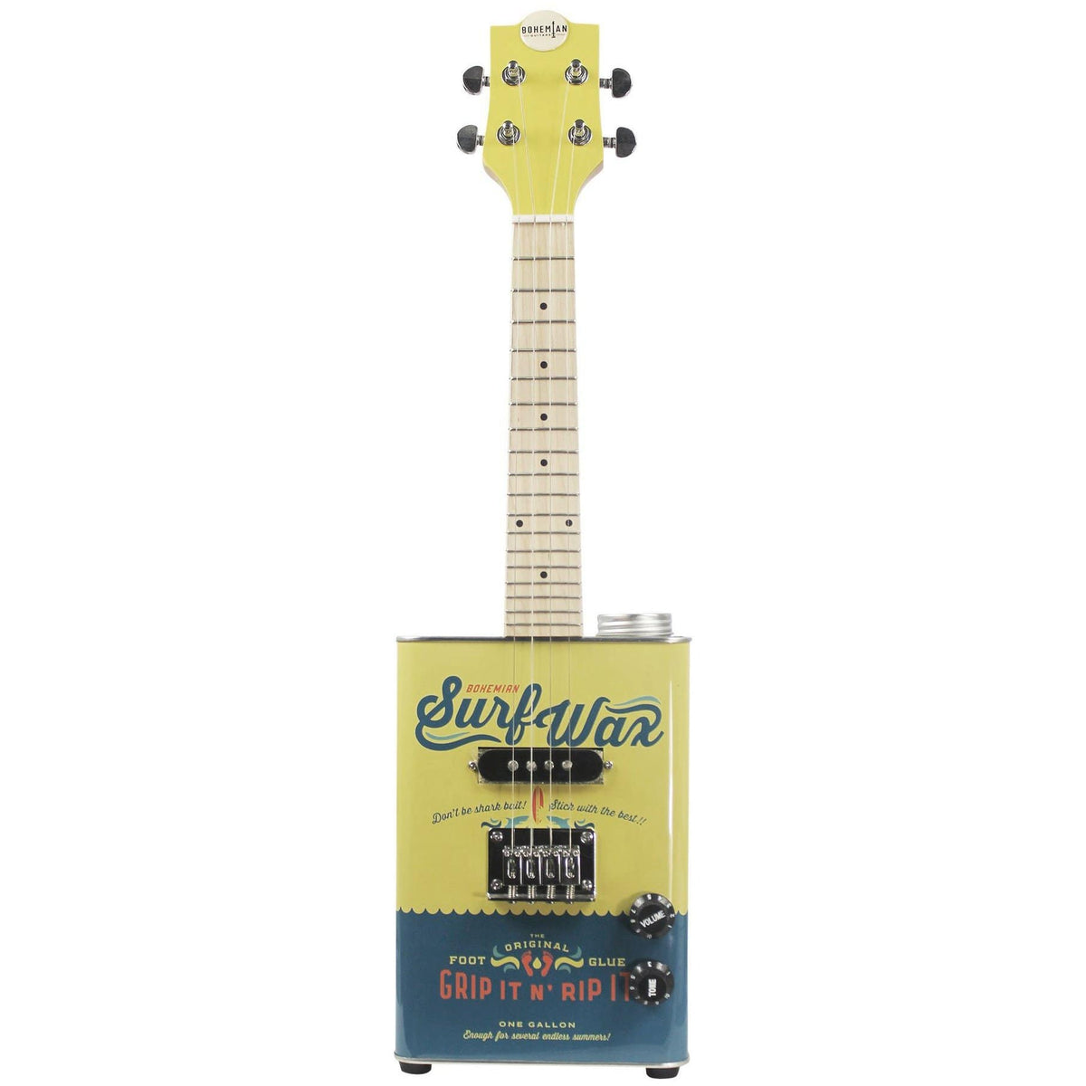 Bohemian Surf Wax Oil Can Electric Soprano Ukulele-Bohemian-Infinite Music