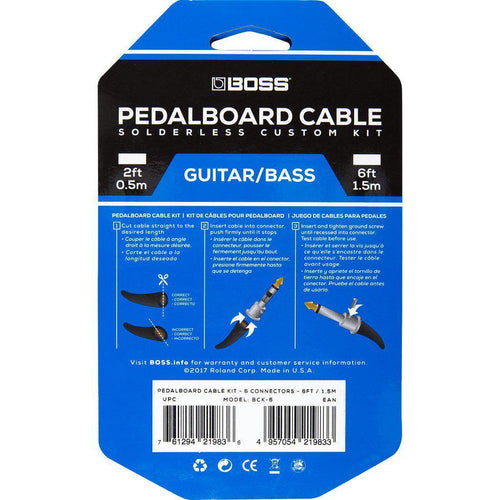 Boss BCK-6 Solderless Pedalboard Cable Kit-Boss-Infinite Music