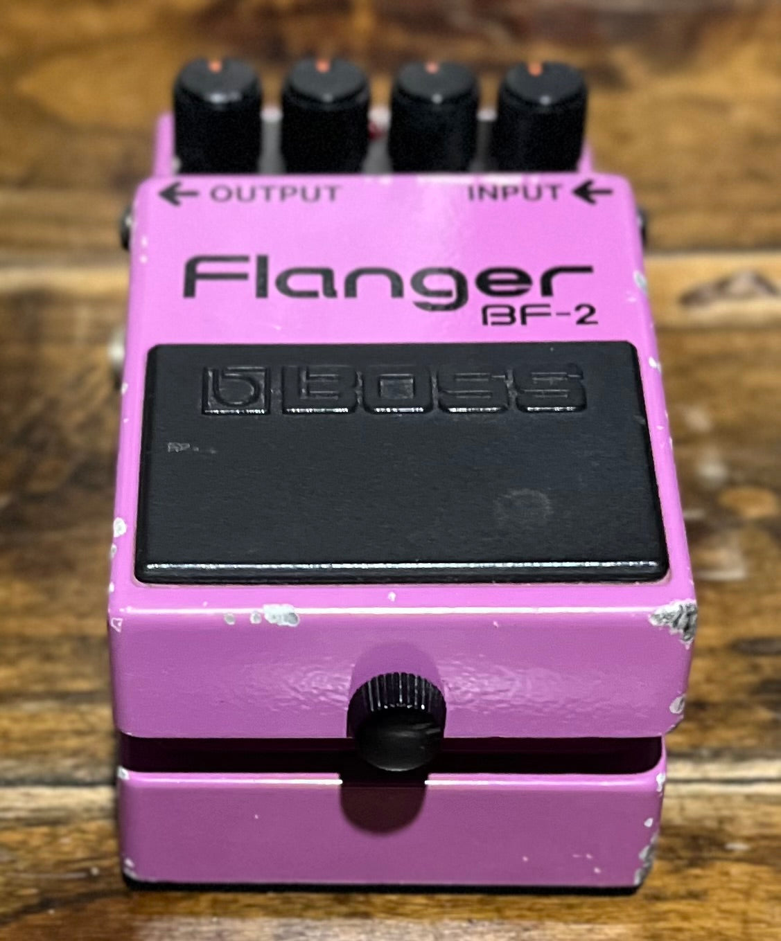 Boss BF-2 Flanger Pedal- Japan - June 1983 - Black Label ( NO BOX) ( Pre Owned )-Boss-Infinite Music