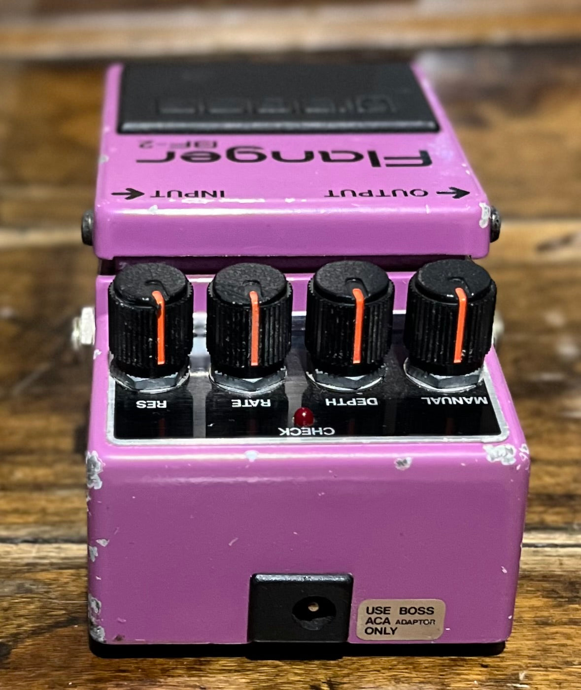 Boss BF-2 Flanger Pedal- Japan - June 1983 - Black Label ( NO BOX) ( Pre Owned )-Boss-Infinite Music