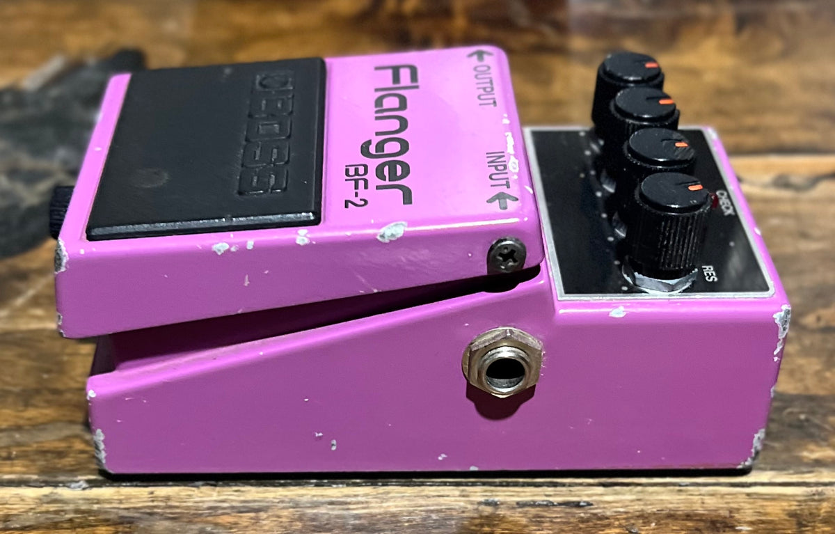 Boss BF-2 Flanger Pedal- Japan - June 1983 - Black Label ( NO BOX) ( Pre Owned )-Boss-Infinite Music