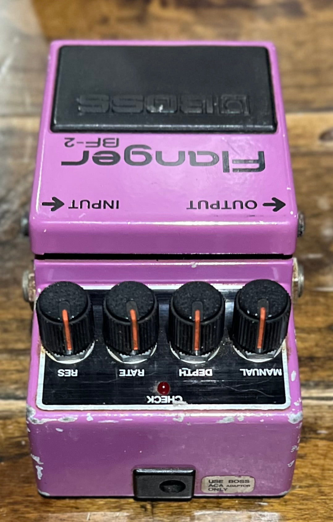 Boss BF-2 Flanger Pedal- Japan - November 1983 - Black Label ( NO BOX) ( Pre Owned )-Boss-Infinite Music