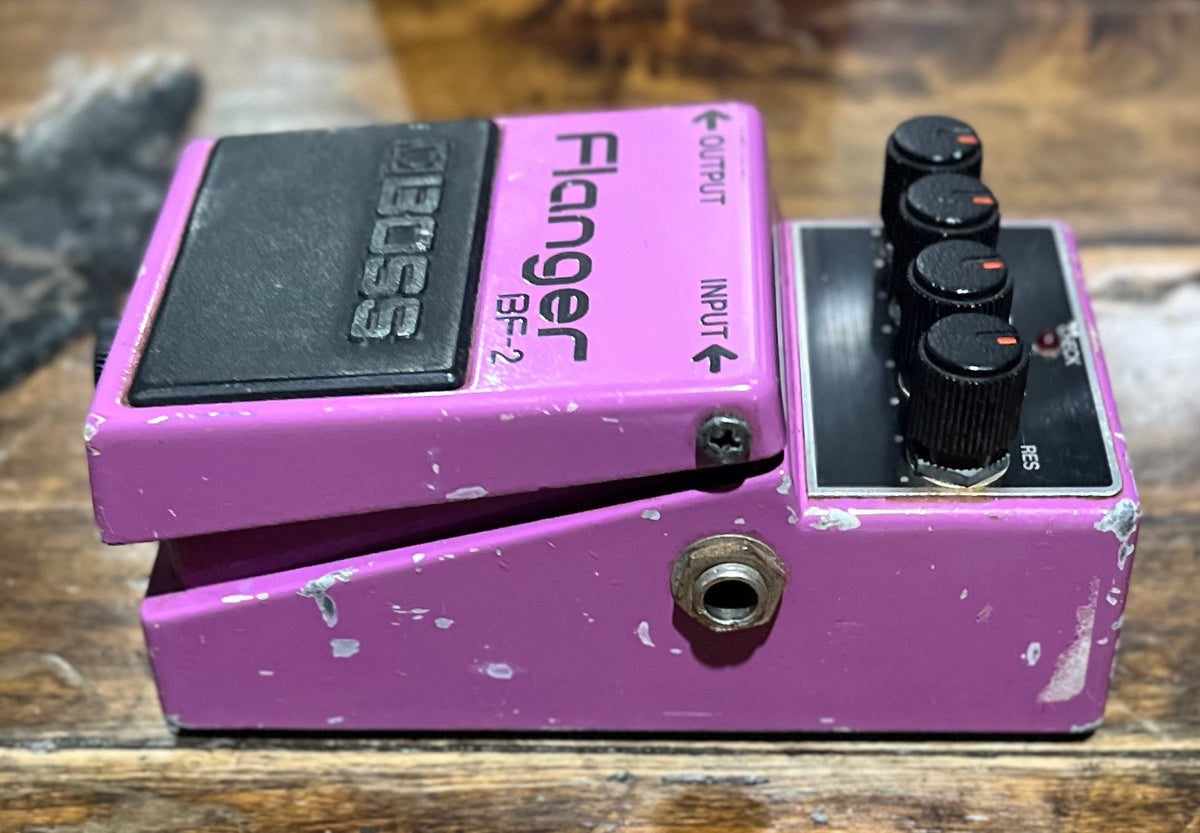 Boss BF-2 Flanger Pedal- Japan - November 1983 - Black Label ( NO BOX) ( Pre Owned )-Boss-Infinite Music