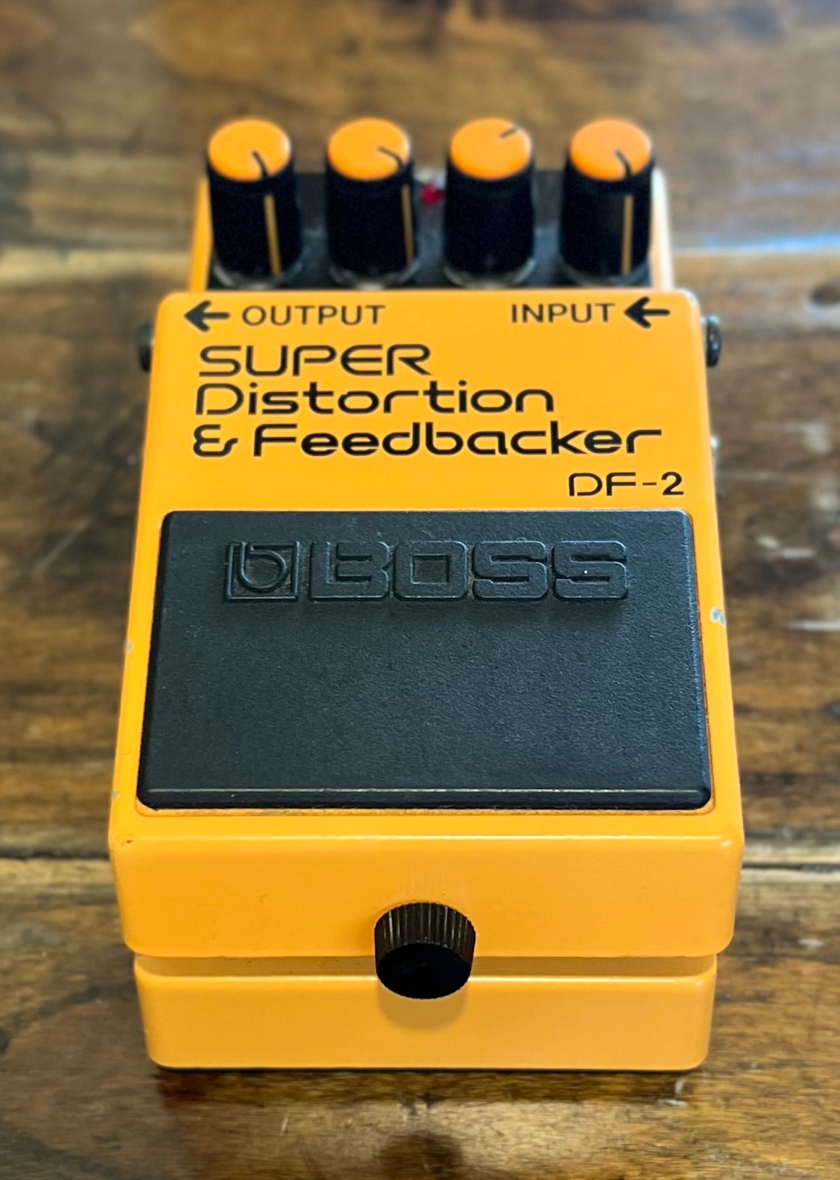 Boss DF-2 Super Distortion & Feedbacker Pedal- Japan - December 1984 - Black Label ( NO BOX) ( Pre Owned )-Boss-Infinite Music