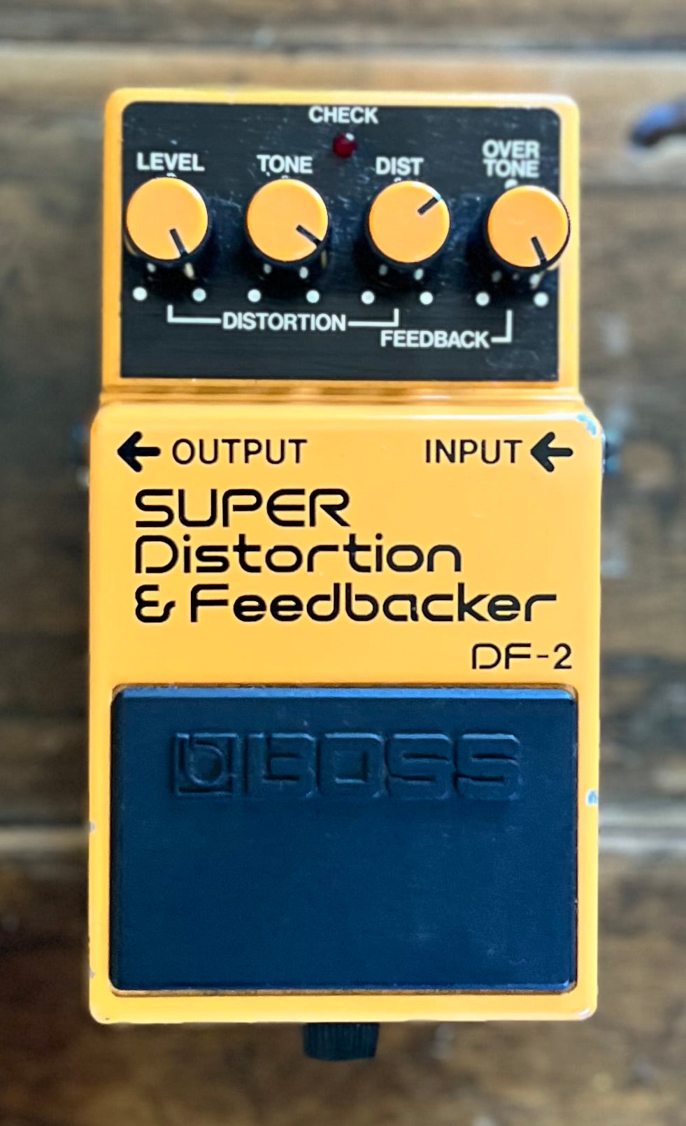 Boss DF-2 Super Distortion & Feedbacker Pedal- Japan - December 1984 - Black Label ( NO BOX) ( Pre Owned )-Boss-Infinite Music