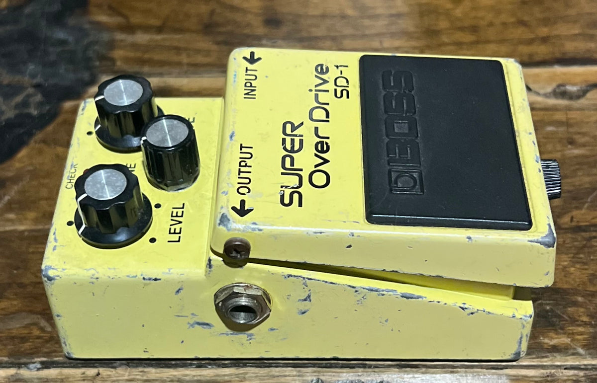 Boss SD-1 Super Overdrive Pedal- Japan - May 1985- Black Label ( NO BOX) ( Pre Owned ) 545100-Boss-Infinite Music