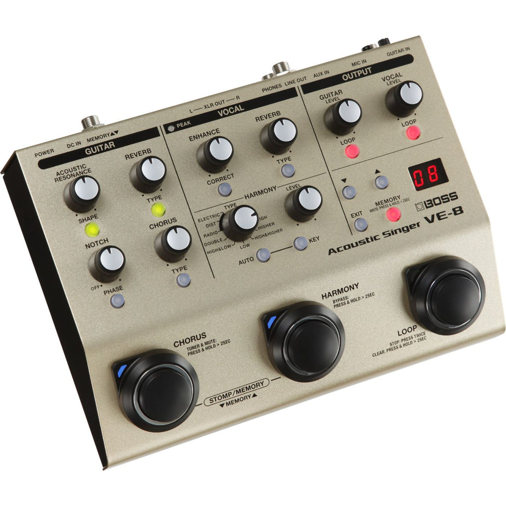 Boss VE-8 Acoustic Singer Effects Multi Effects Pedal-Boss-Infinite Music