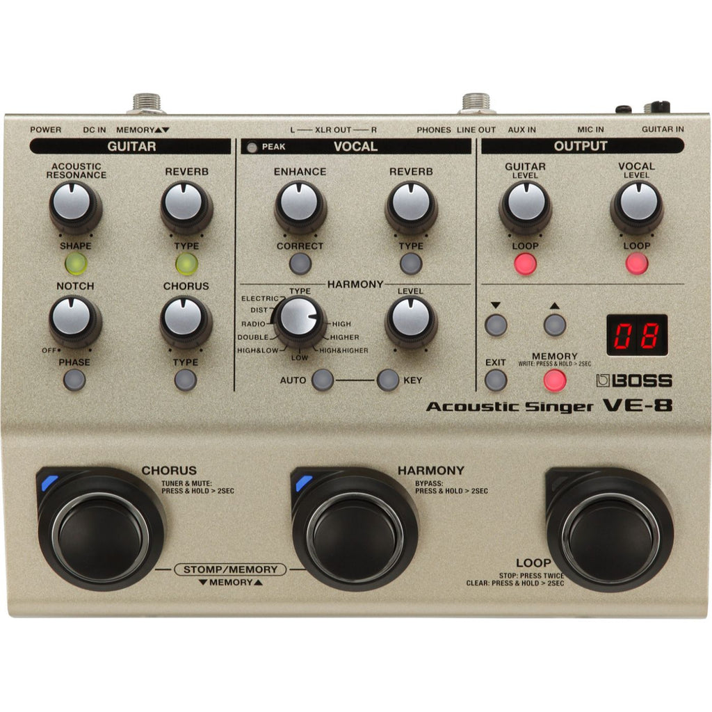 Boss VE-8 Acoustic Singer Effects Multi Effects Pedal-Boss-Infinite Music