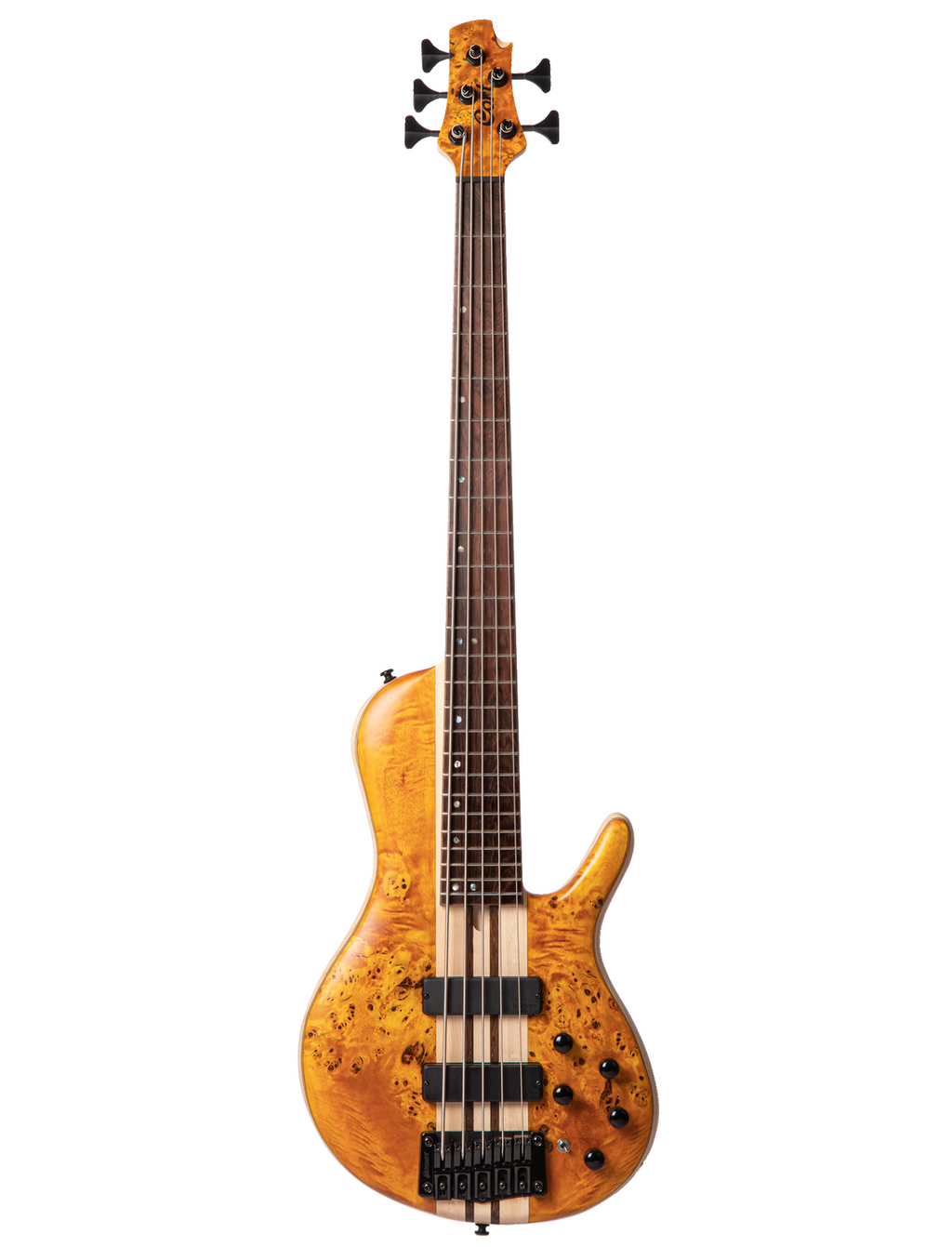 Cort A5 Plus SC Artisan Series 5 String Bass Guitar - Amber Open Pore