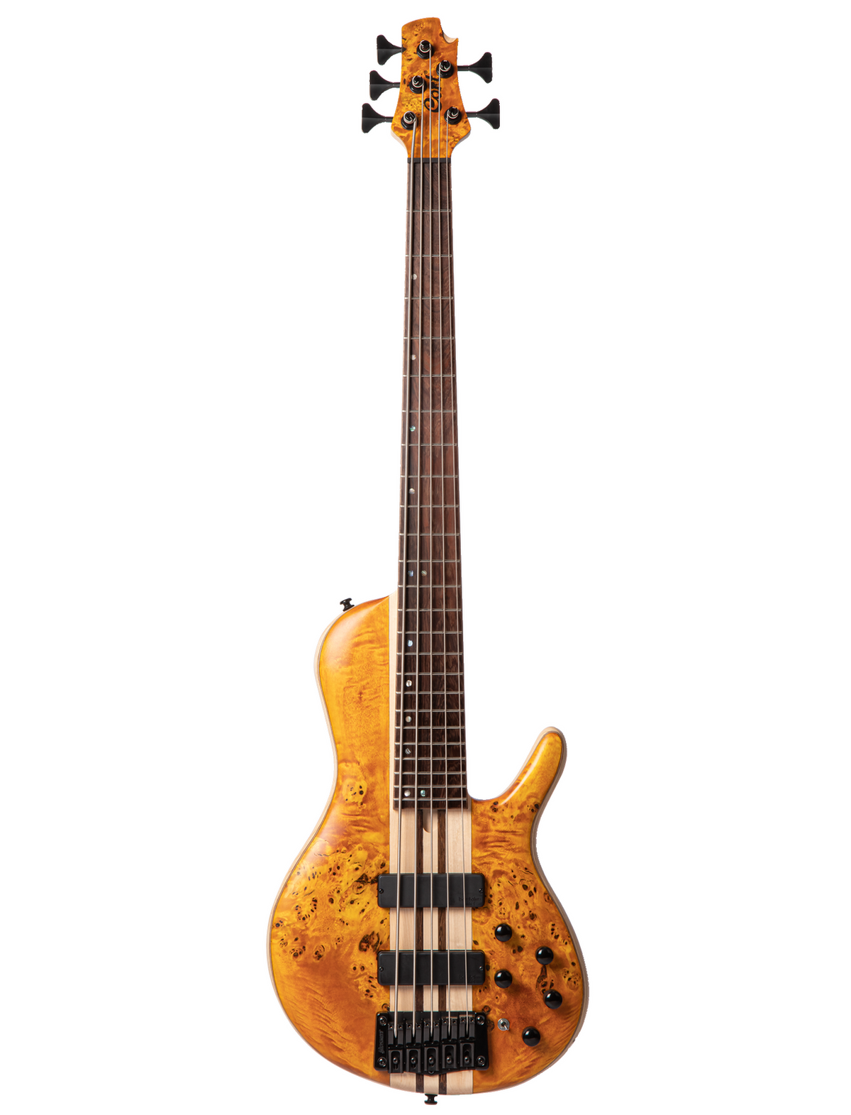 Cort A5 Plus SC Artisan Series 5 String Bass Guitar - Amber Open Pore