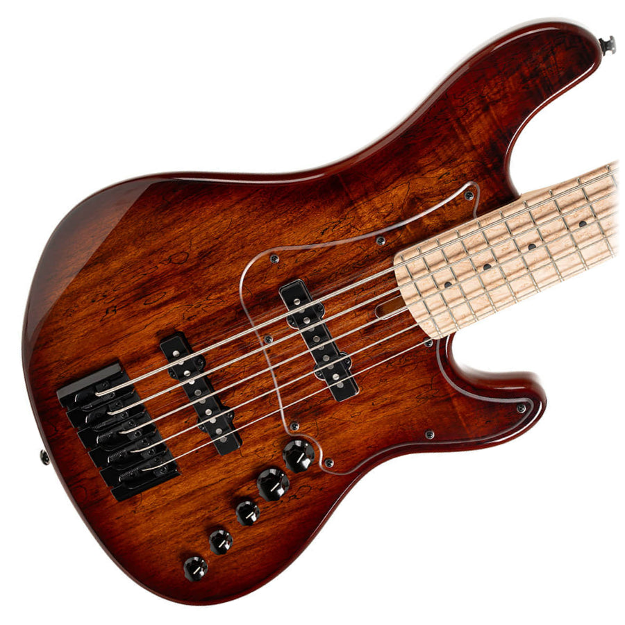 Cort GB-Fusion 5 String Bass - Antique Brown Burst W/- Deluxe Gig Bag (C30840)
