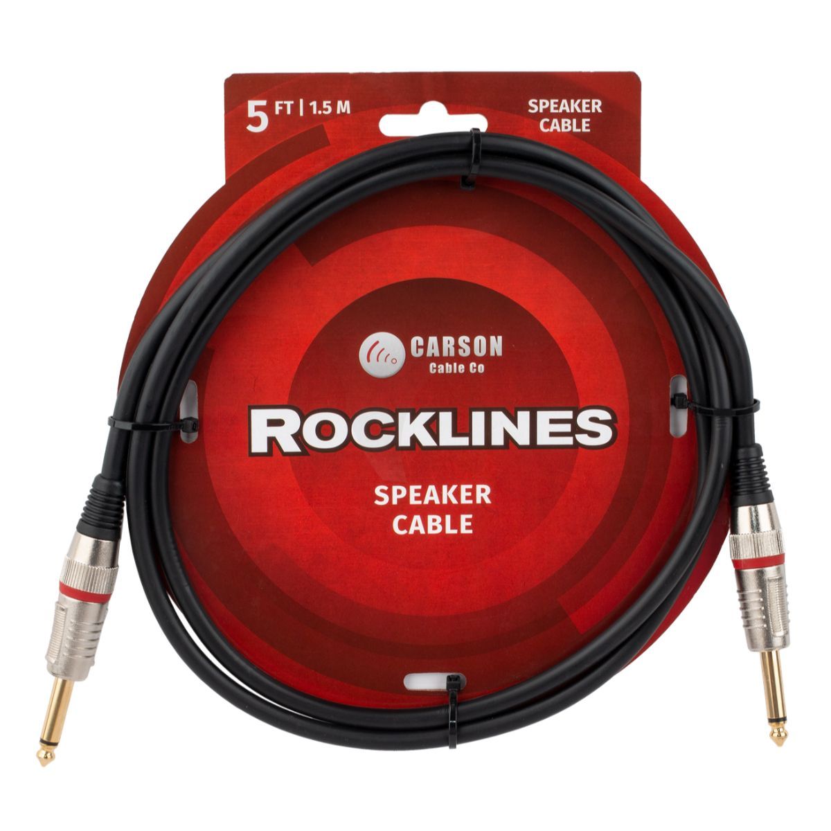 Carson 5 Ft Black Speaker Cable-carson-Infinite Music