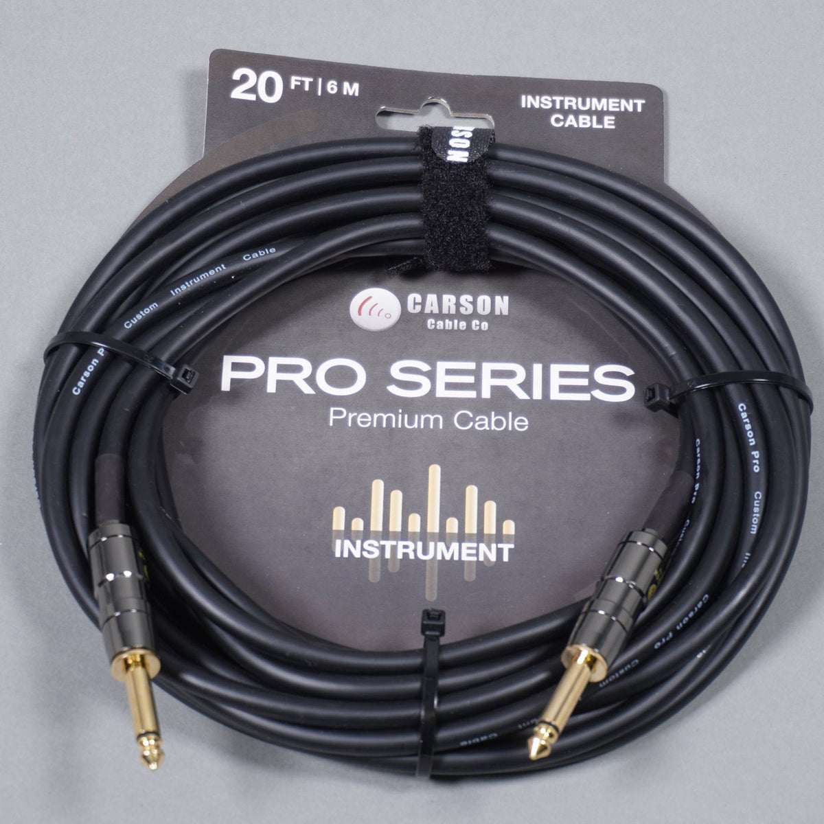 Carson Pro 20 Ft Instrument Cable - Black-carson-Infinite Music