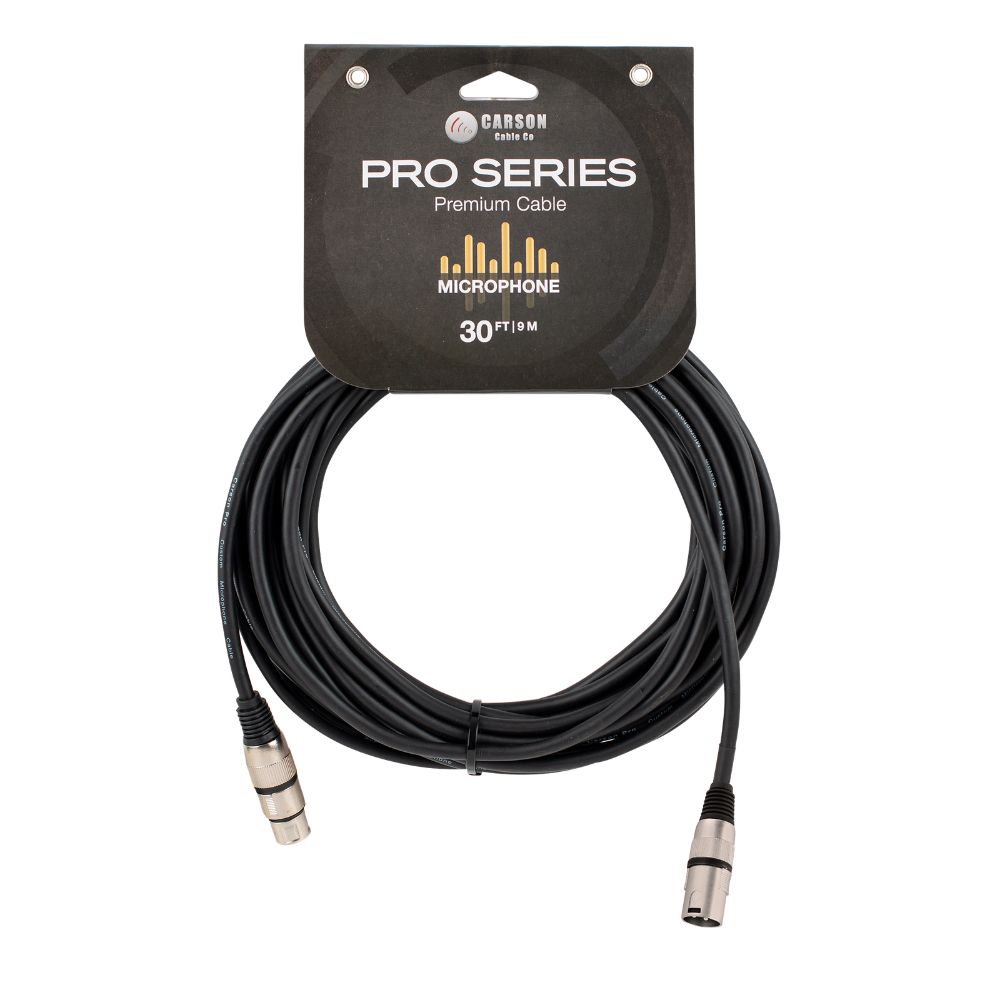 Carson Pro 30ft XLR (F) to XLR (M) Microphone/Audio Cable-Carson-Infinite Music